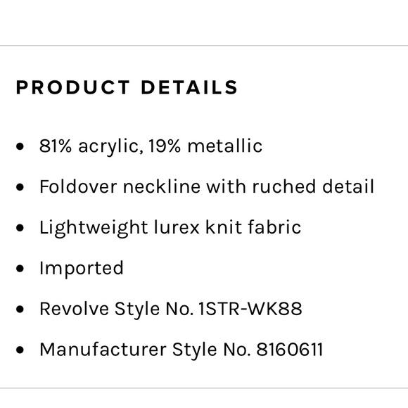 1. STATE metallic lurex off the shoulder knit top NWT medium - Picture 2 of 6